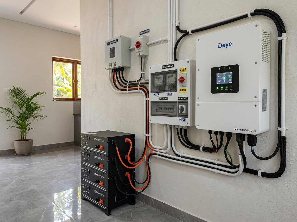 10 kW Hybrid Solar Inverter and Lithium Battery Storage