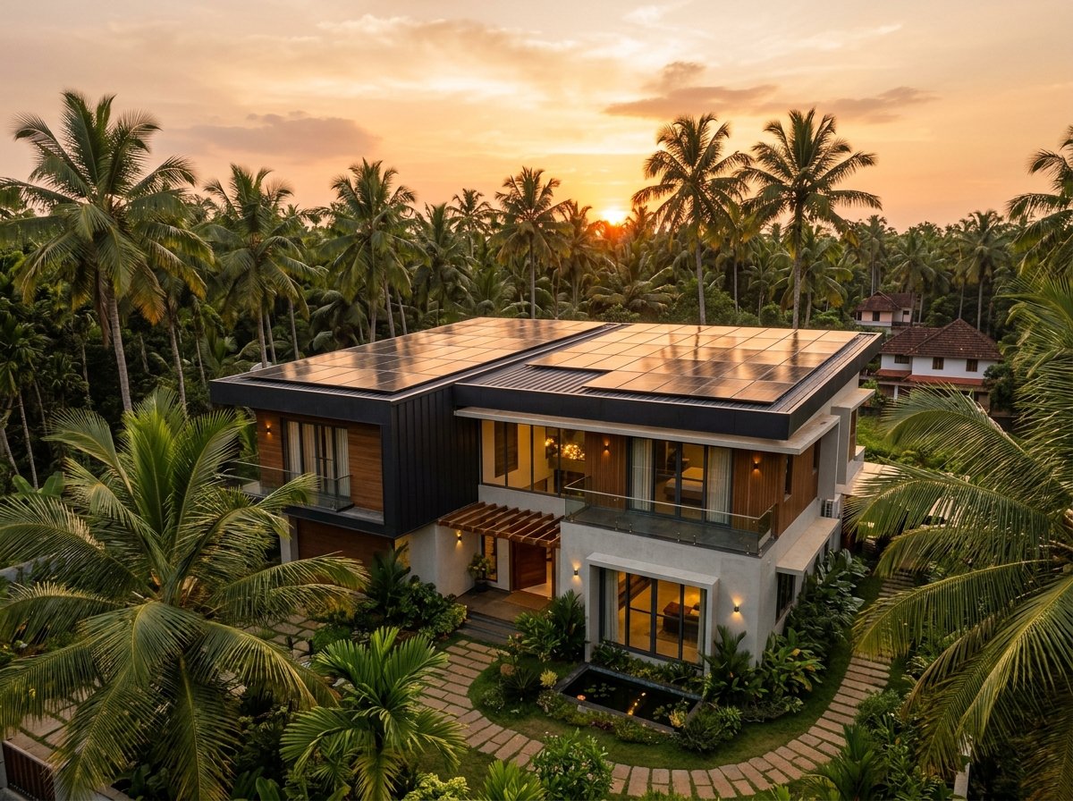 8 kW Luxury Villa Rooftop Solar in Kalamassery